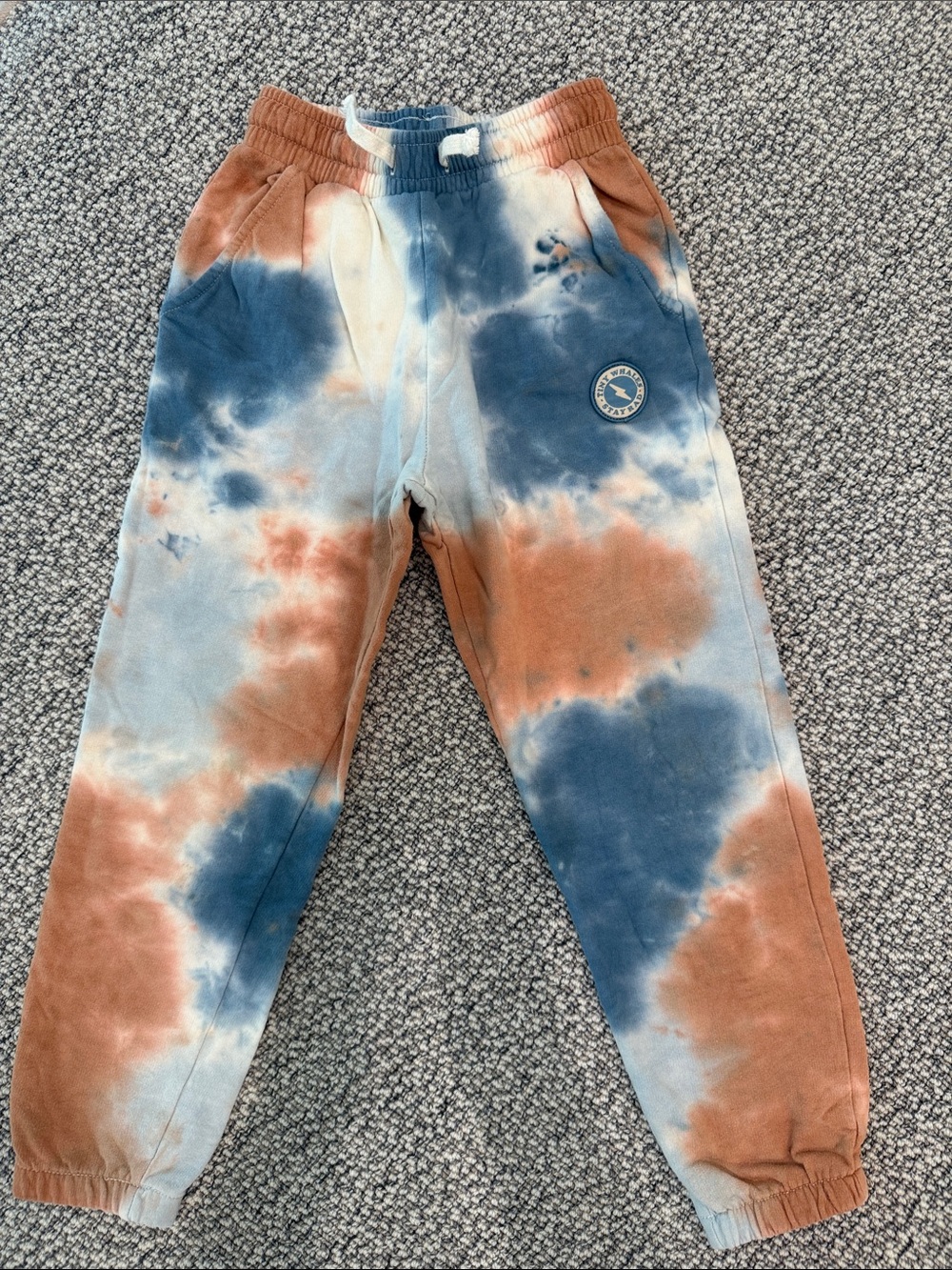 Kids Tie-Dye Sweat Joggers - Blue & Brown